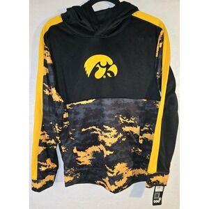 GEN 2 Iowa Hawkeyes‎ Hoodie Sweatshirt Youth Large 14/16 Black Polyester